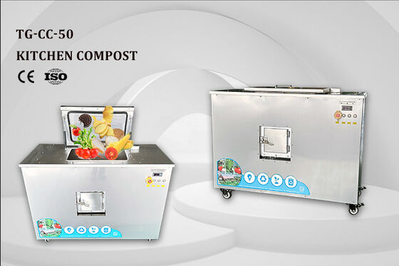 TOGO TG-CC-50 Compostador de Residuos Orgánicos de Acero Inoxidable 304 con Capacidad de 50kg y Procesamiento de 21-24 Horas