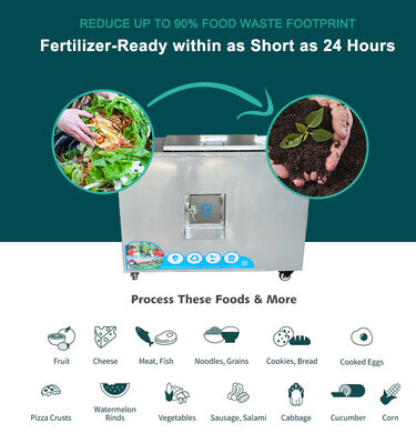 TOGO TG-CC-50 Compostador de Residuos Orgánicos de Acero Inoxidable 304 con Capacidad de 50kg y Procesamiento de 21-24 Horas