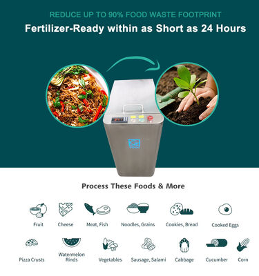 TOGO Compostaje eléctrico de residuos alimentarios de acero inoxidable para cocinas con alimentación por lotes para el hogar-TG-CC-5